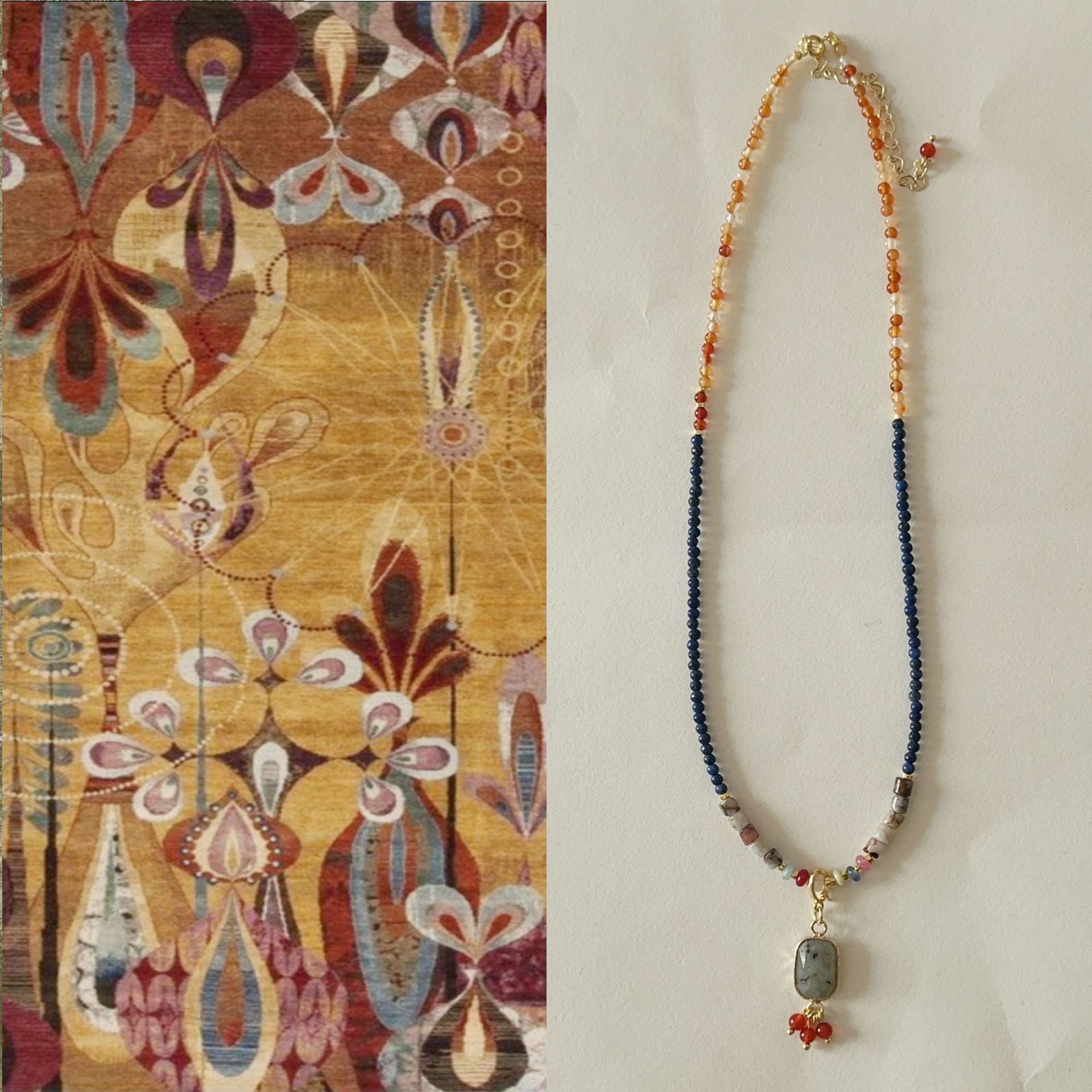 Jekira Lapis Lazuli & Agate Jewelry Set
