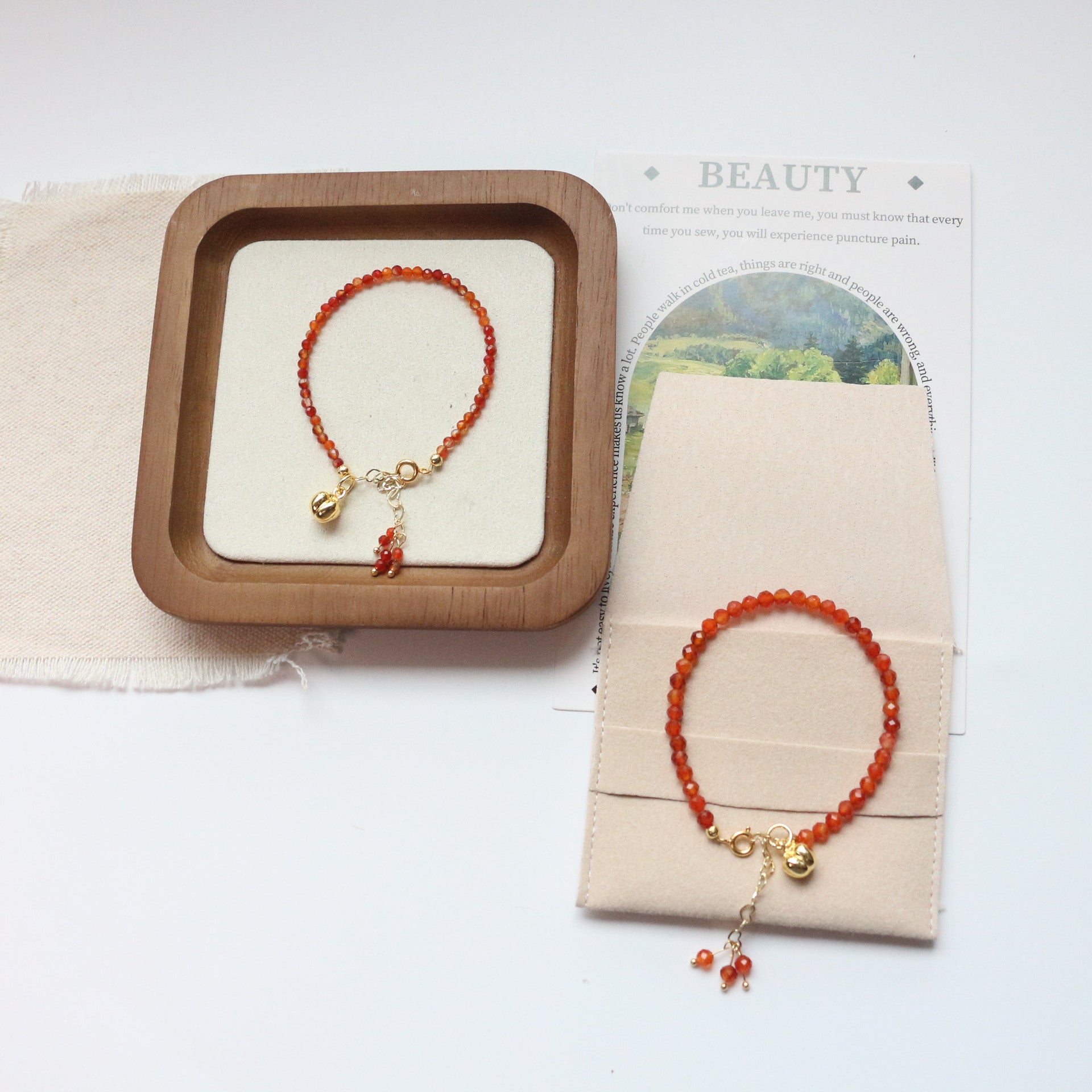 JEKIRA Vintage Carnelian & Lapis Lazuli Bracelet Set