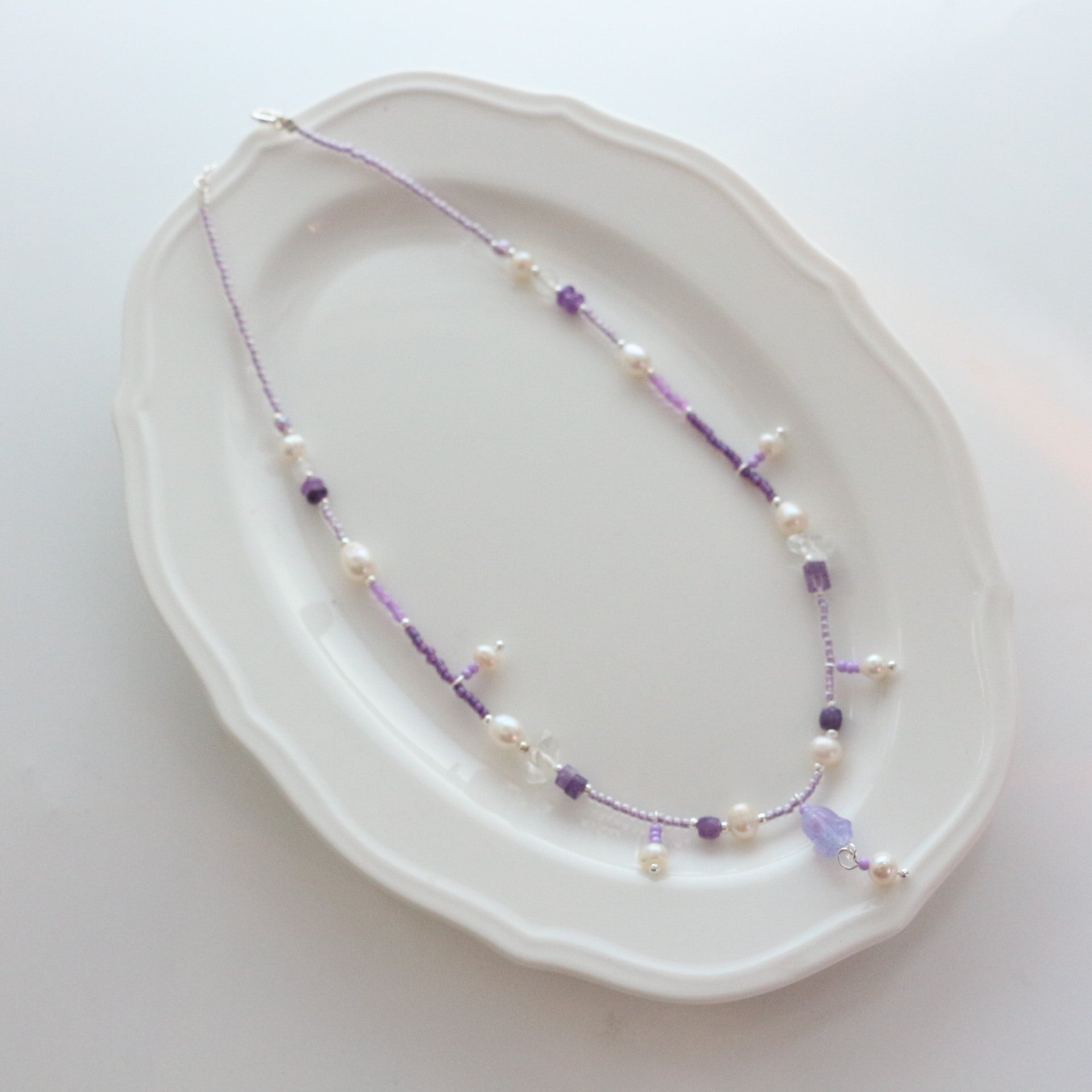 Jekira Amethyst Blossom Pendant Necklace