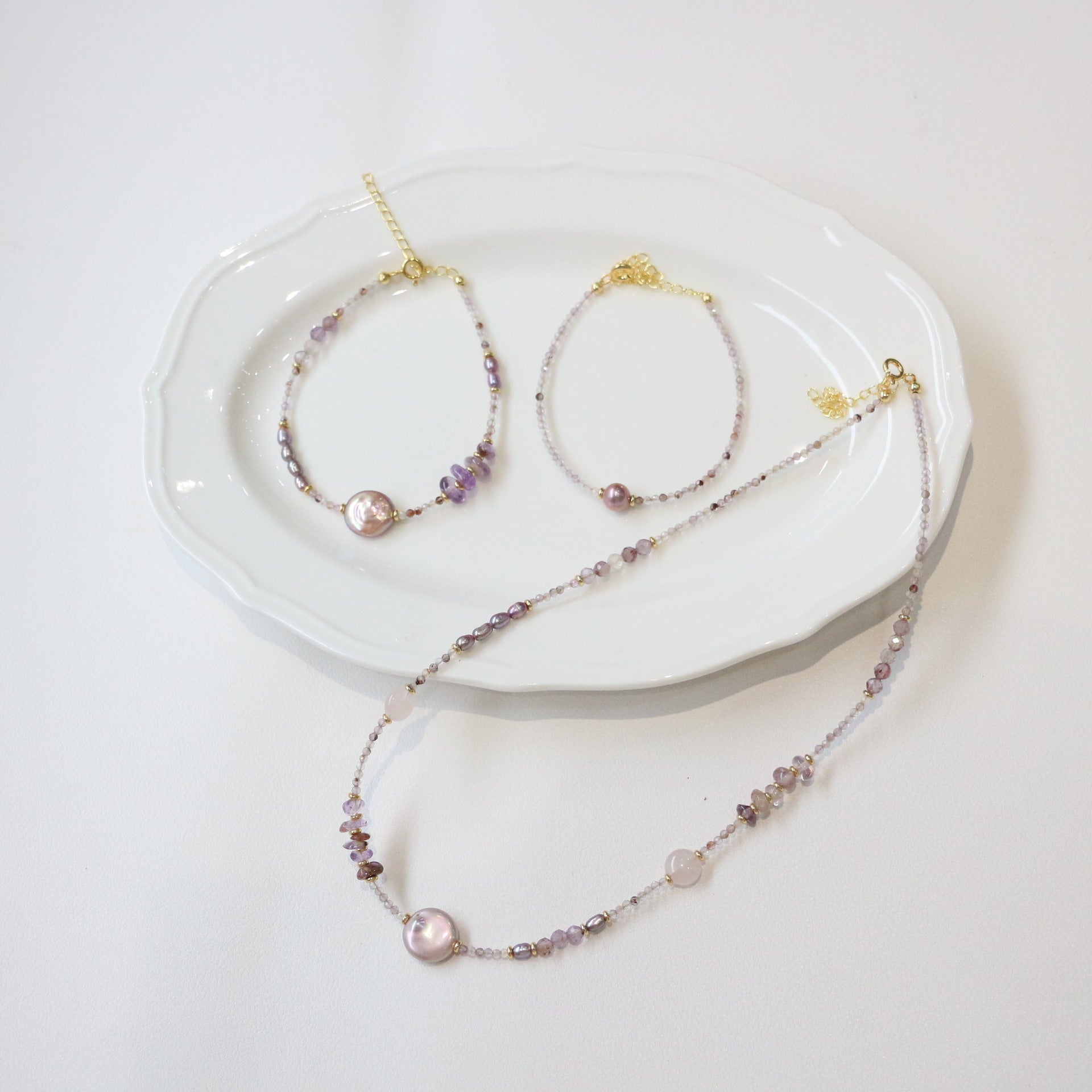 Jekira Baroque Pearl & Amethyst Jewelry Set