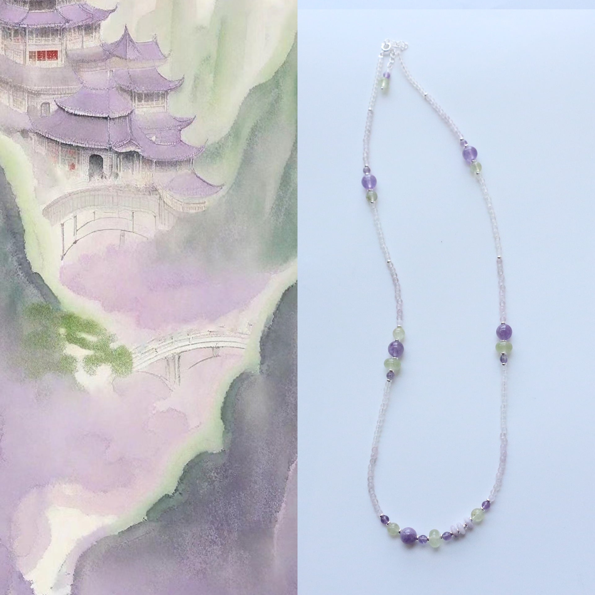 Jekira Amethyst & Lilac Stone Necklace