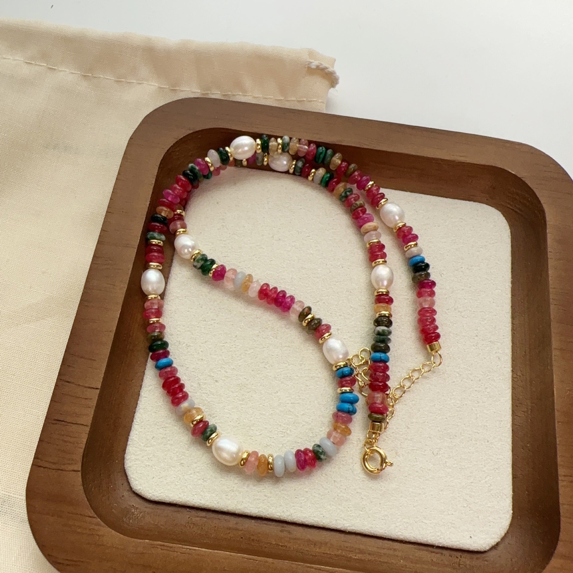 Jekira Multicolor Crystal & Freshwater Pearl Jewelry Set