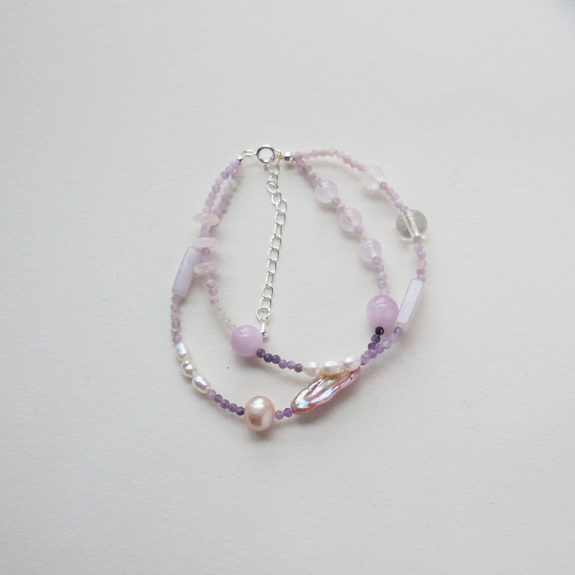 JEKIRA Lilac Amethyst & Pearl Duo - Necklace & Bracelet Set