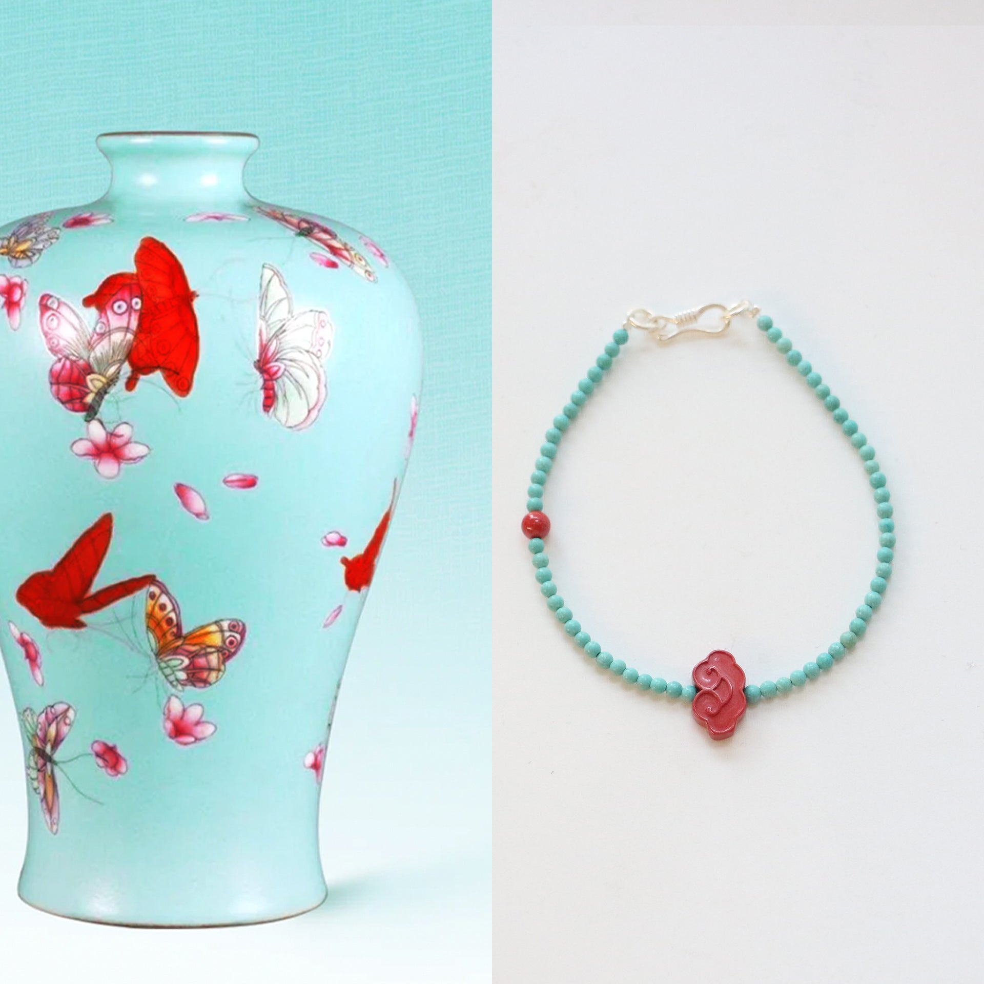 JEKIRA Turquoise & Imperial Cinnabar Cloud Bracelet