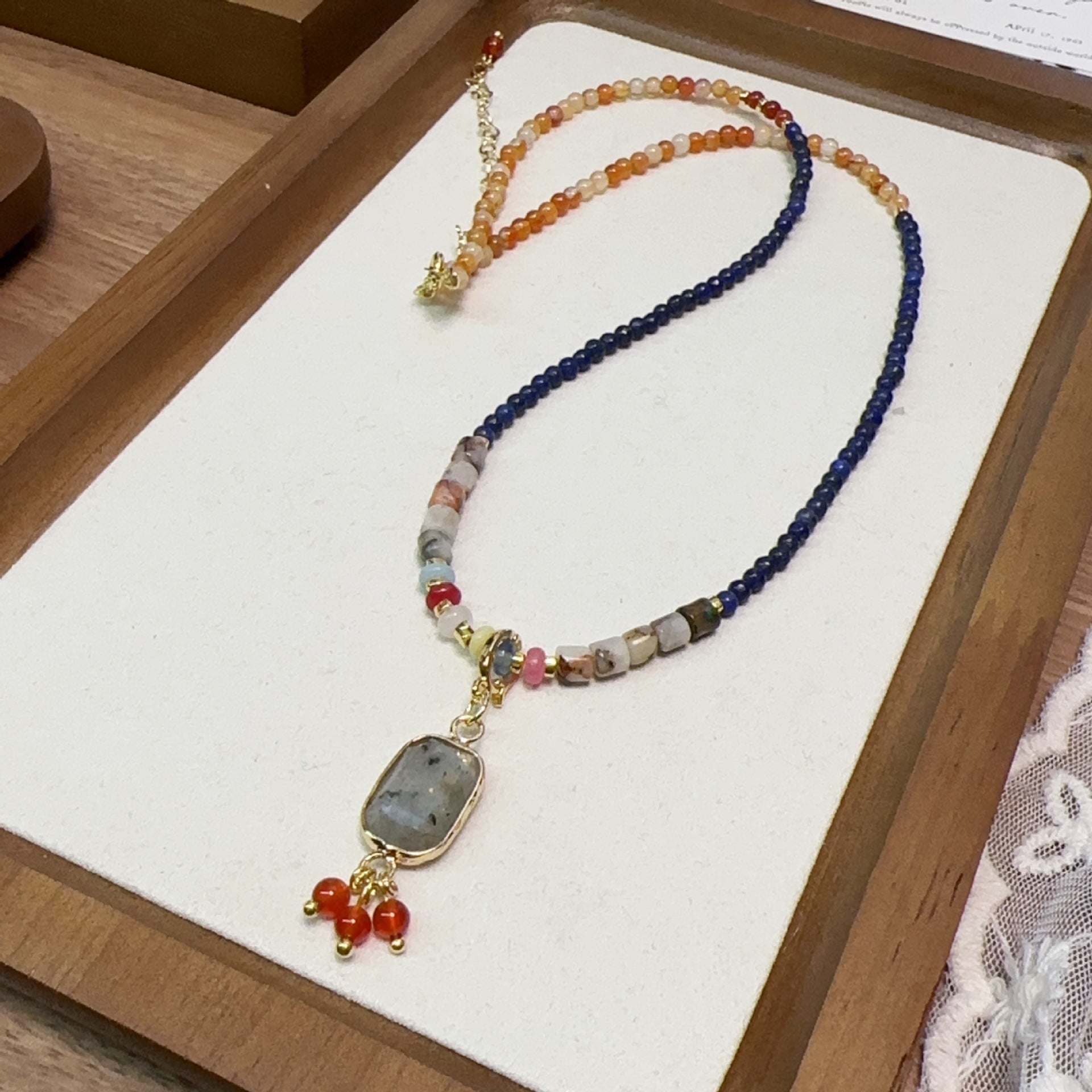 Jekira Lapis Lazuli & Agate Jewelry Set