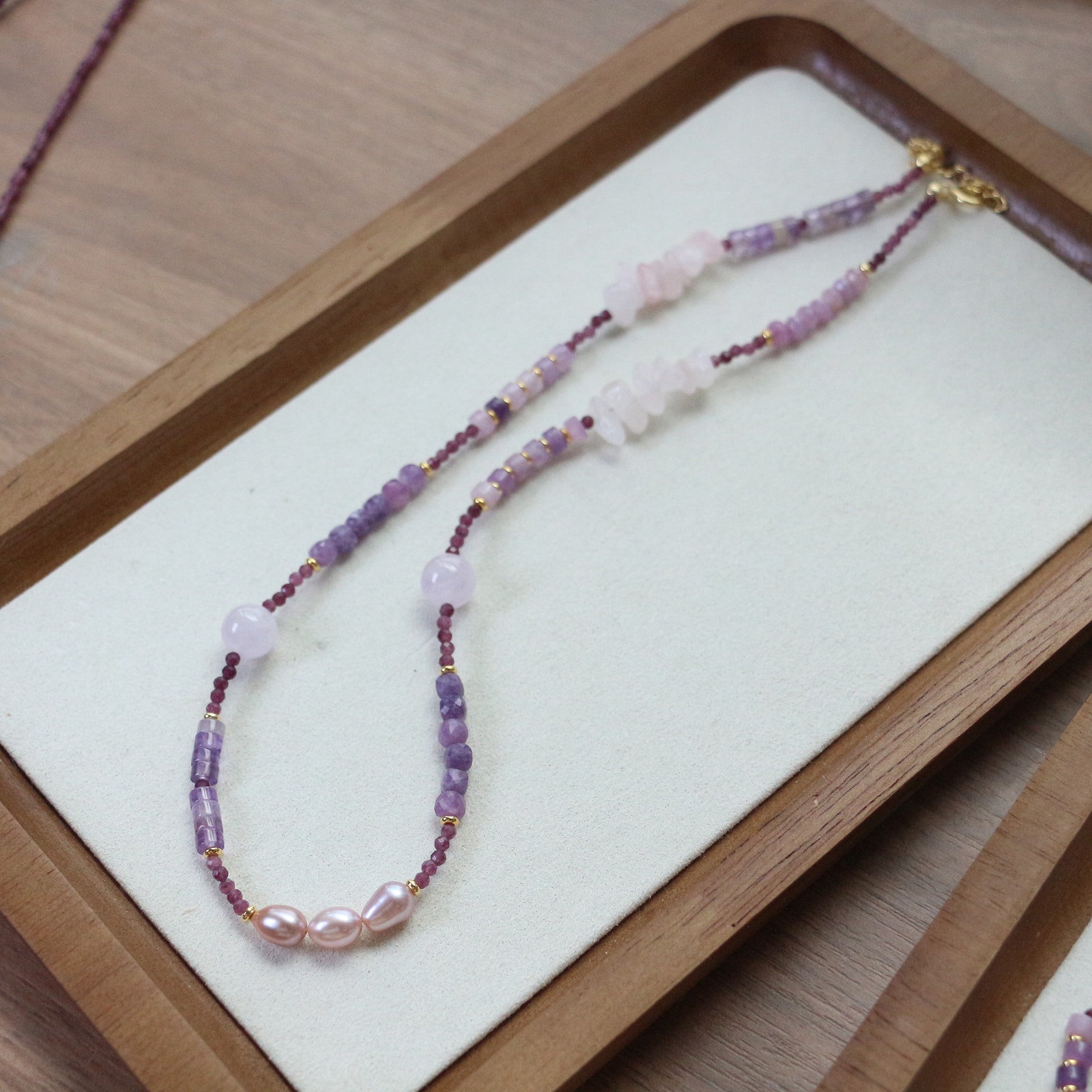 Jekira Amethyst & Lilac Gemstone Jewelry Set
