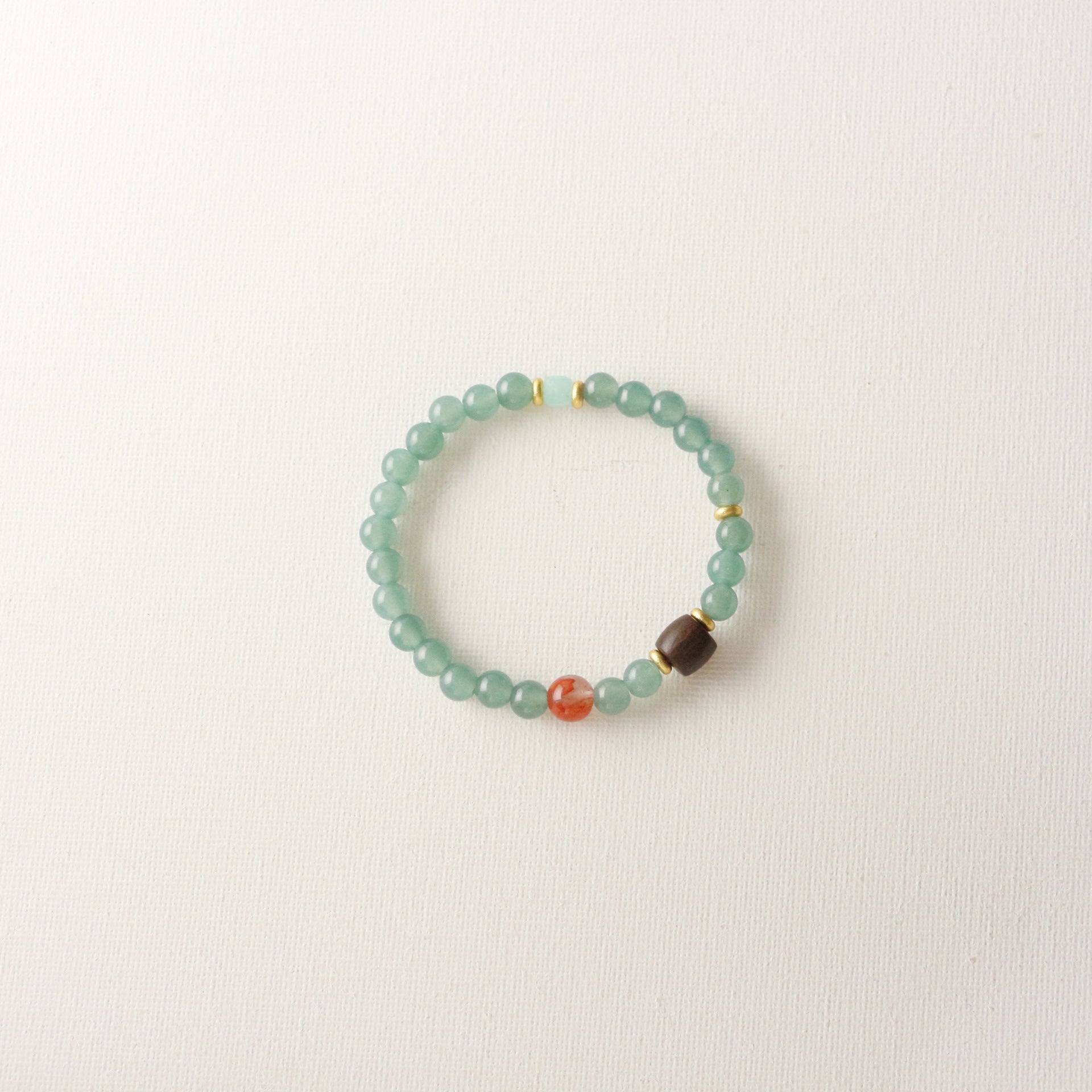 Jekira Red Sandalwood & Amazonite Bead Bracelet