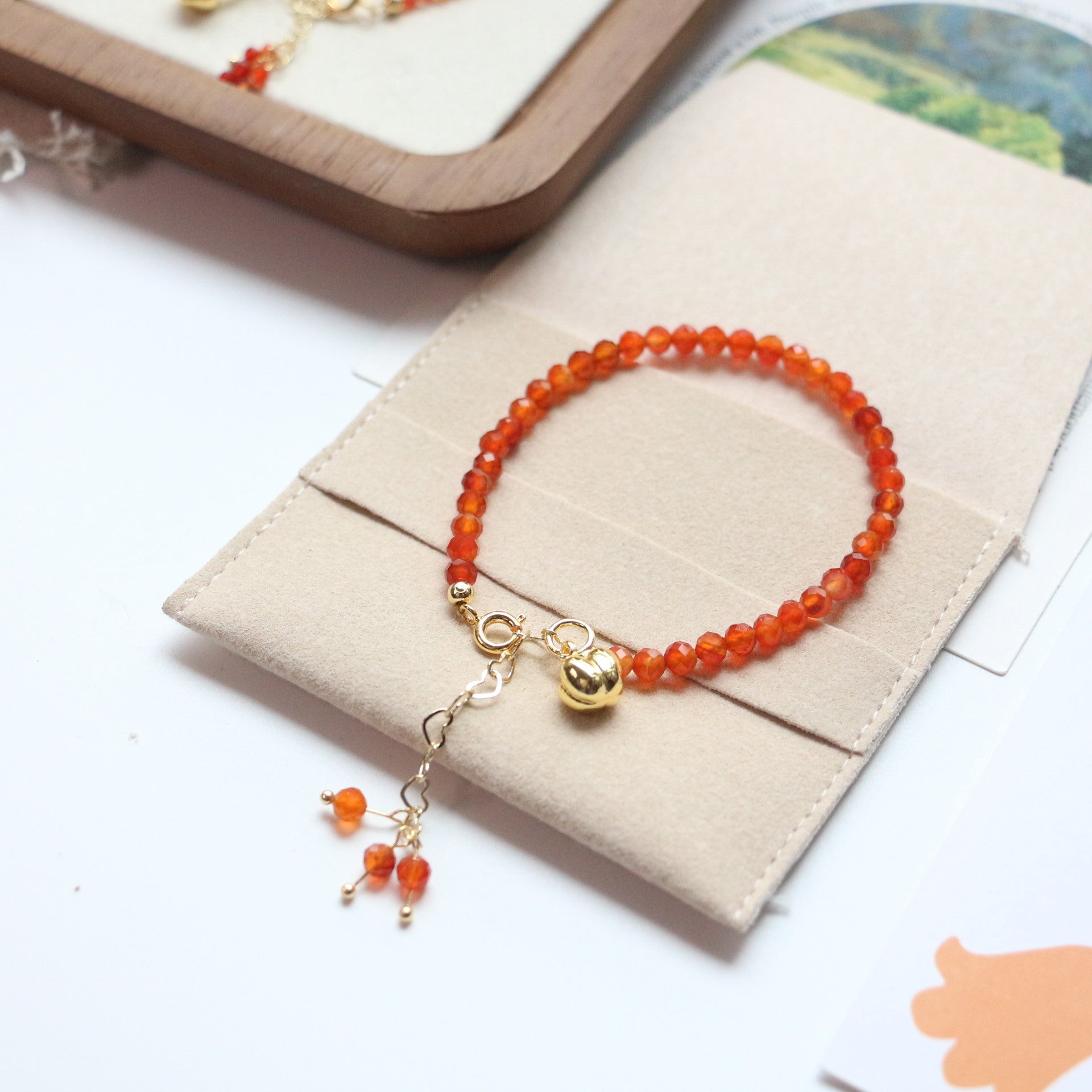 JEKIRA Vintage Carnelian & Lapis Lazuli Bracelet Set