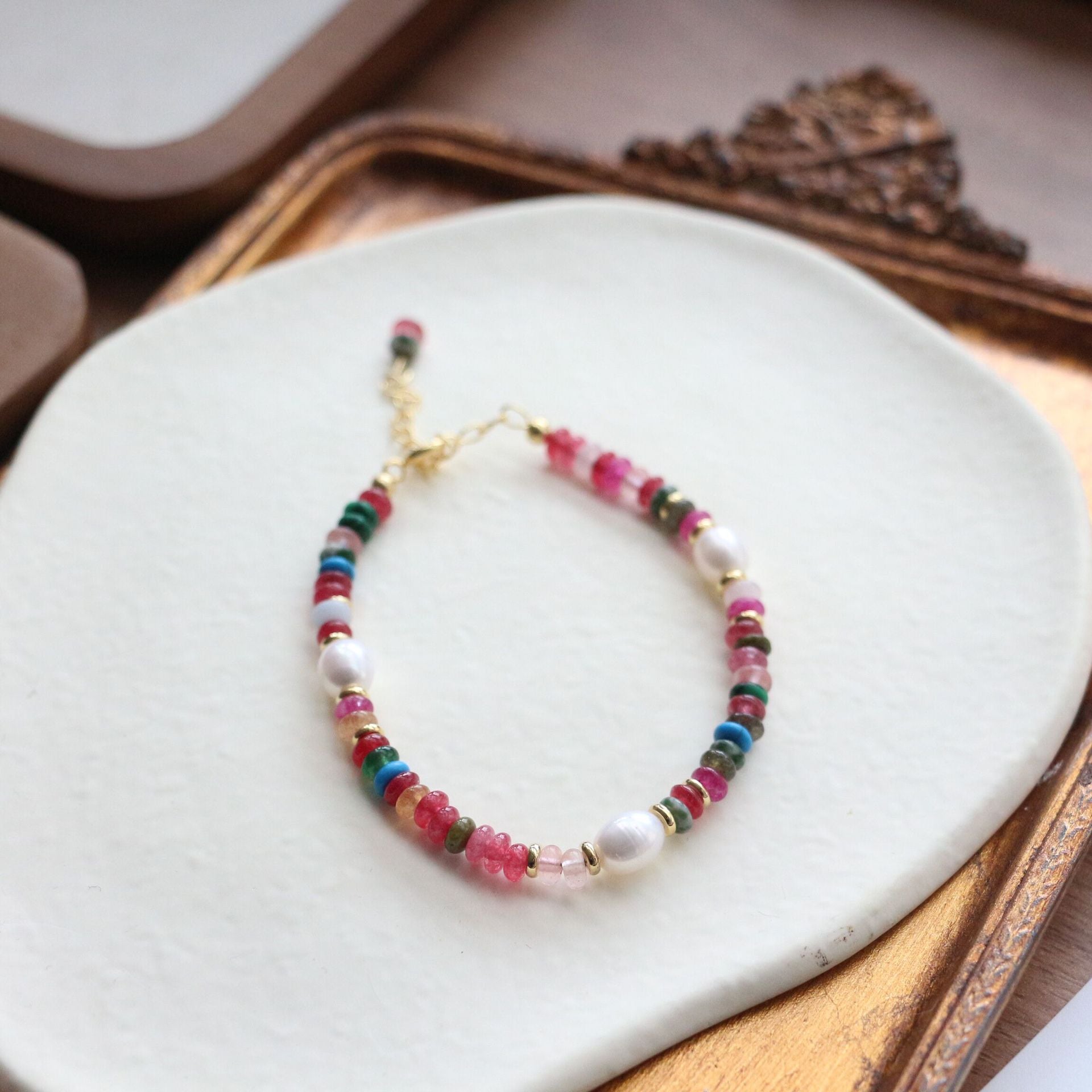 Jekira Multicolor Crystal & Freshwater Pearl Jewelry Set