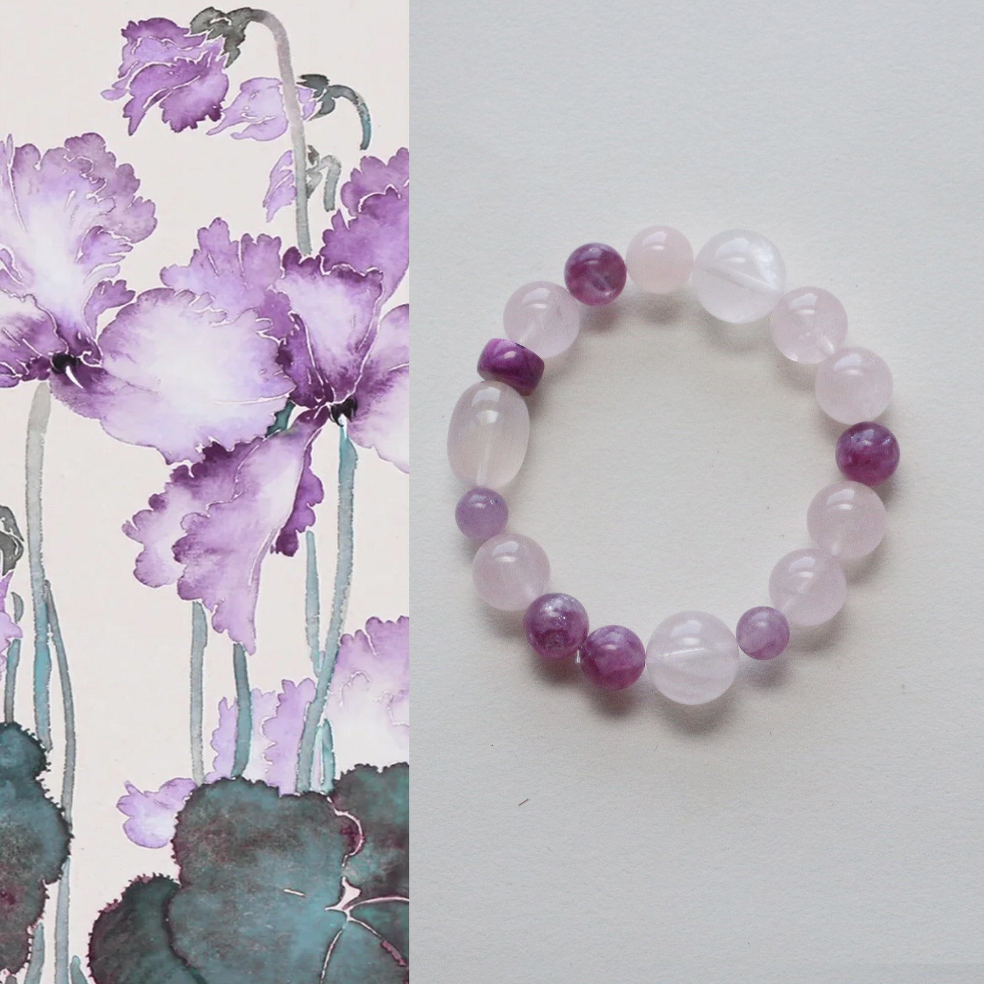 Jekira Amethyst & Rose Quartz Healing Bracelet