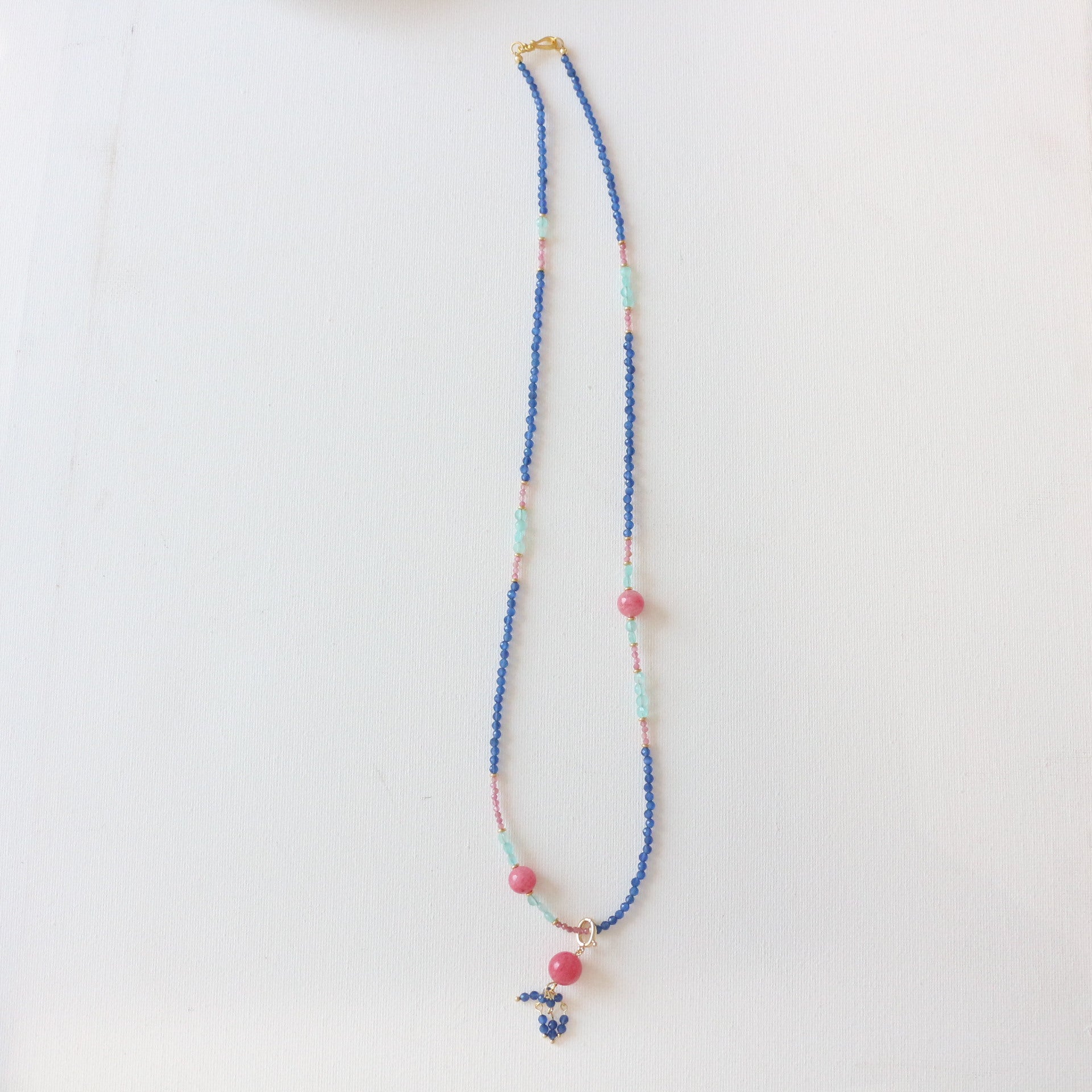 JEKIRA Multicolor Gemstone Beaded Necklace – 65cm Boho Jewelry