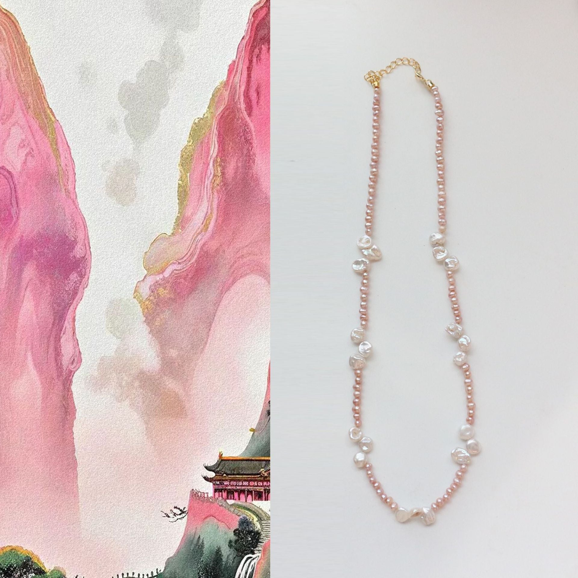 Jekira Petal Baroque Pearl Necklace