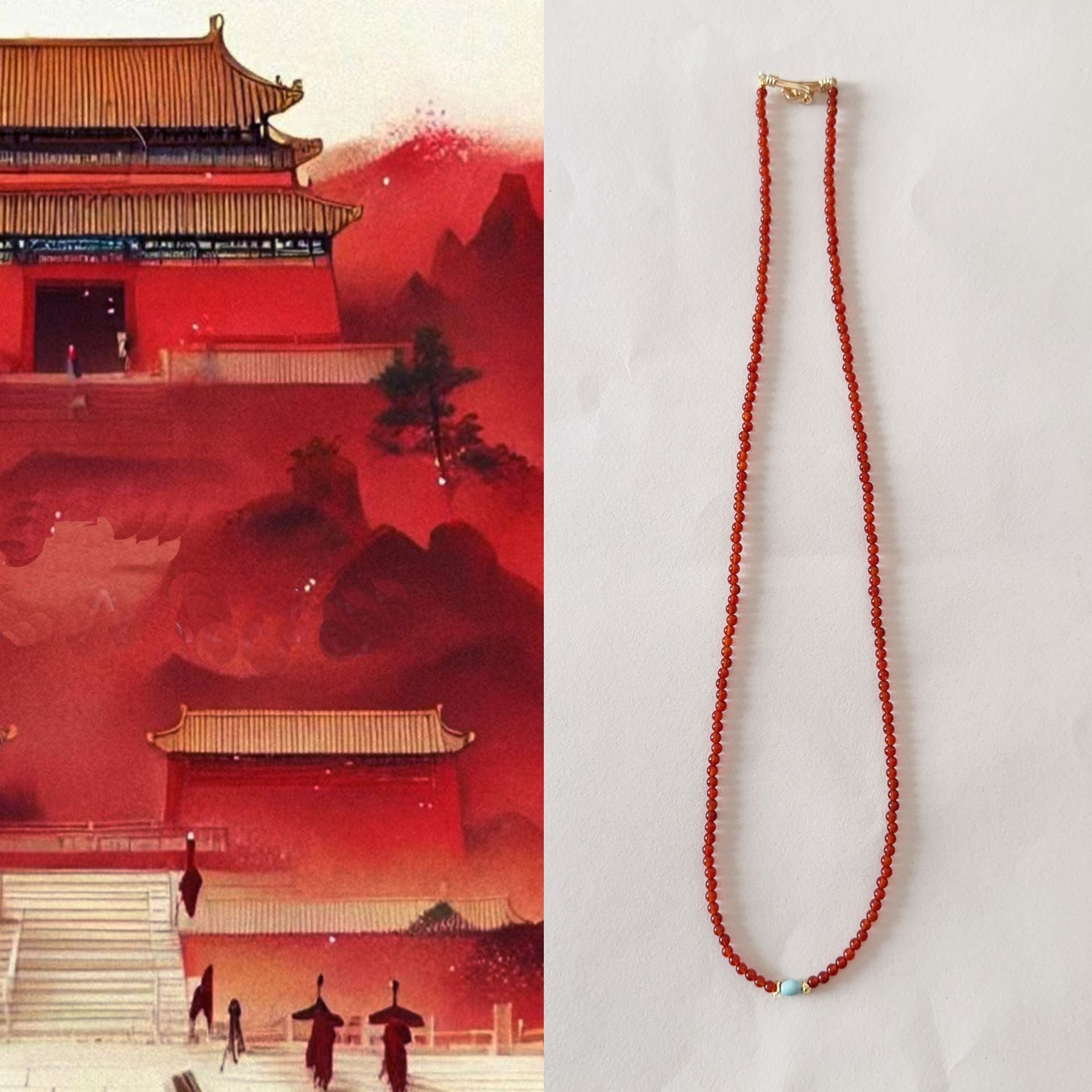 Jekira | Red Agate & Turquoise Jewelry Set