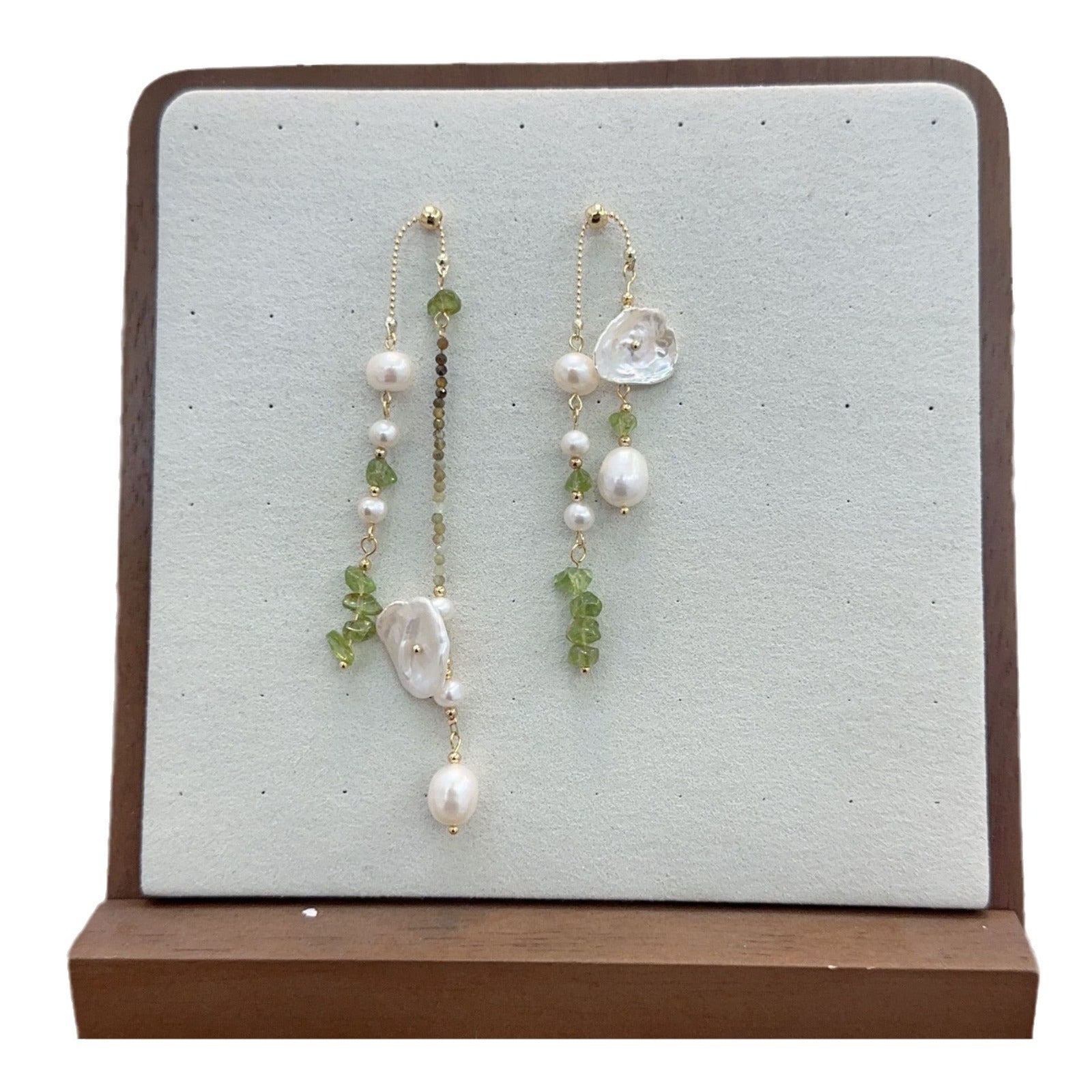 JEKIRA Baroque Pearl & Shell Tassel Earrings