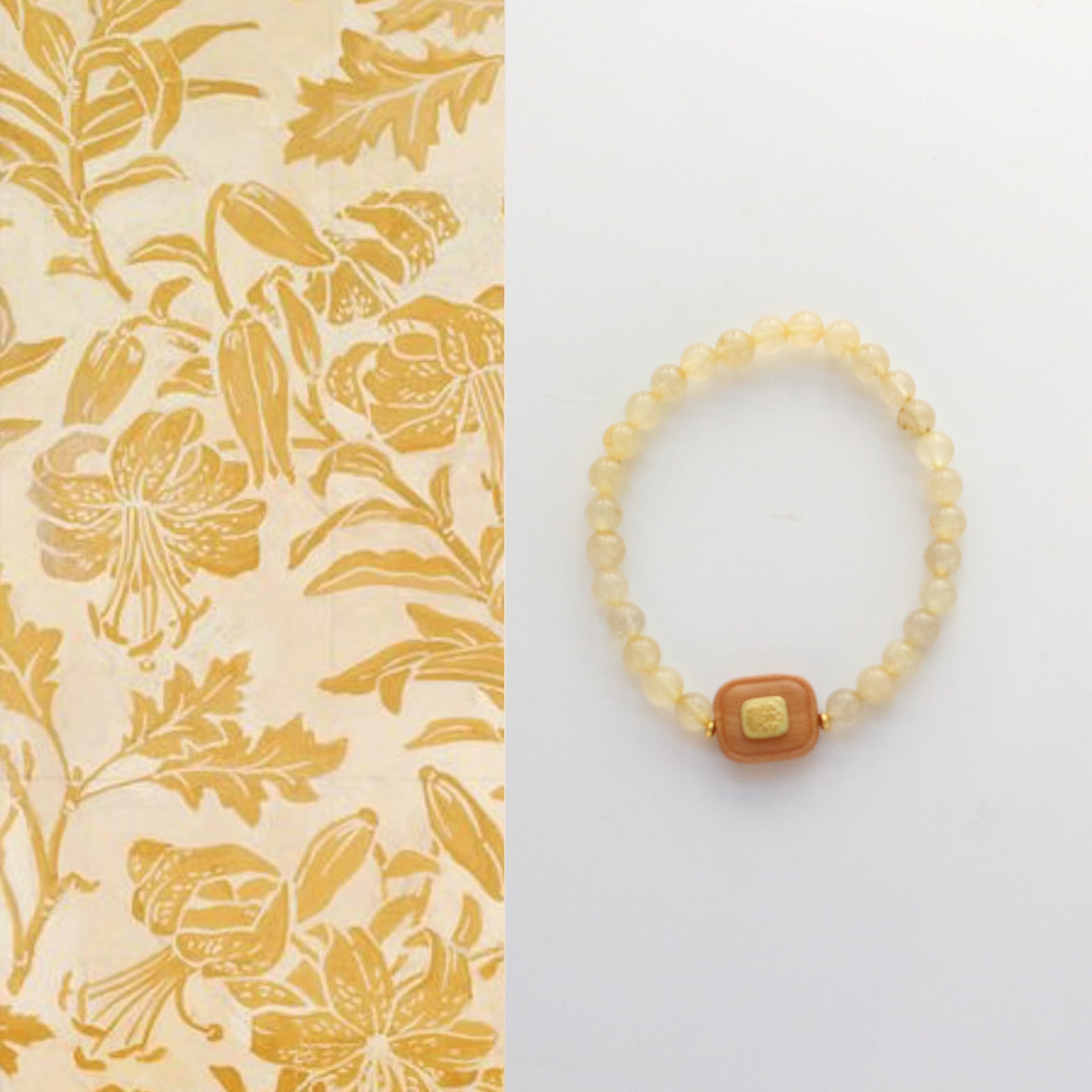 JEKIRA Citrine & Wood Bead Bracelet