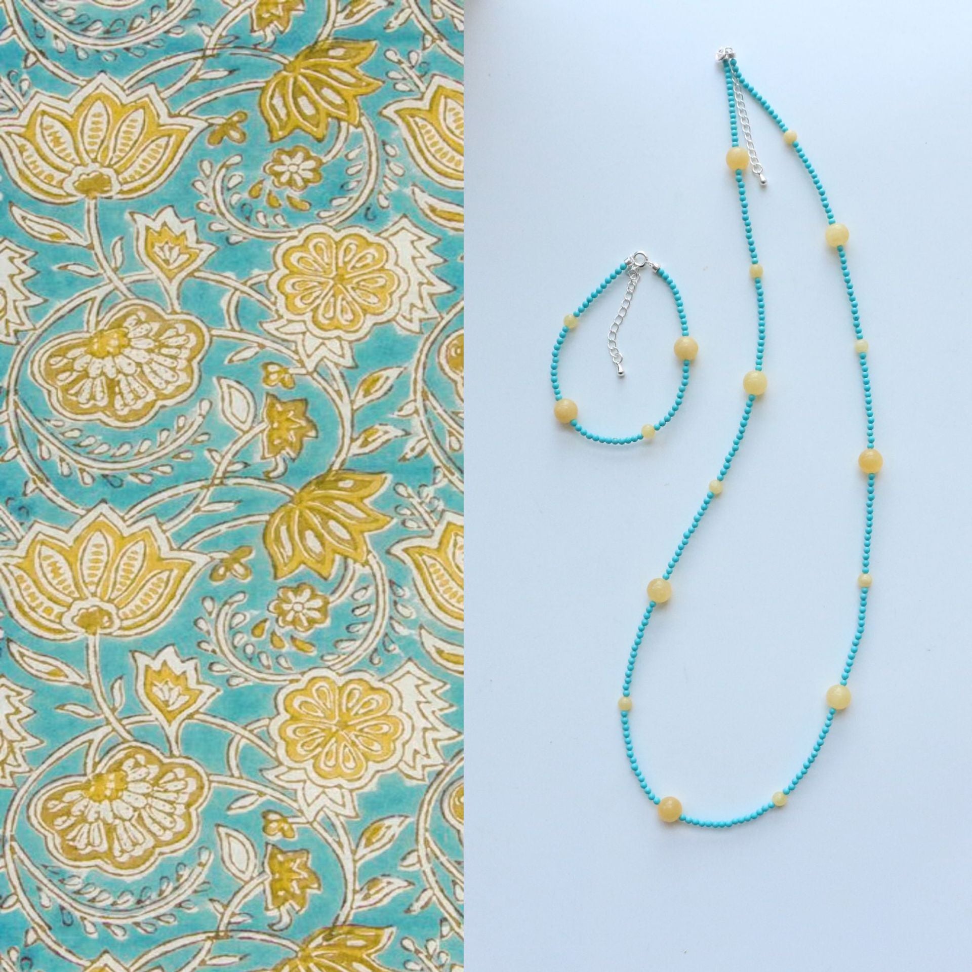 Jekira Summer Turquoise & Citrine Jewelry Set
