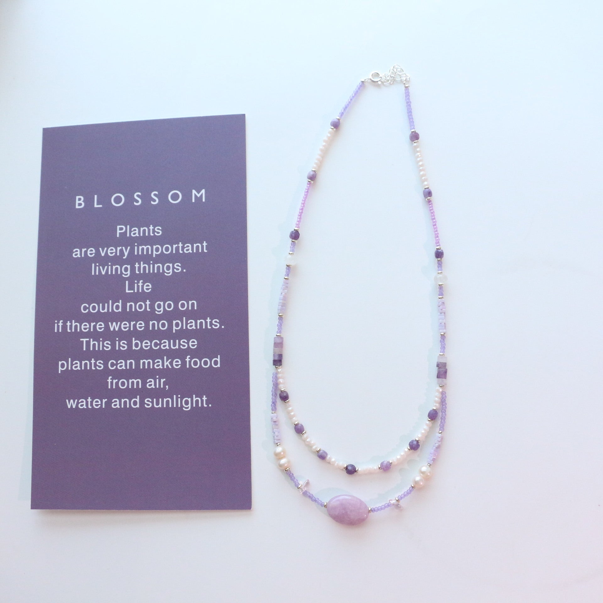 Jekira Double Layer Lavender Baroque Pearl & Agate Necklace