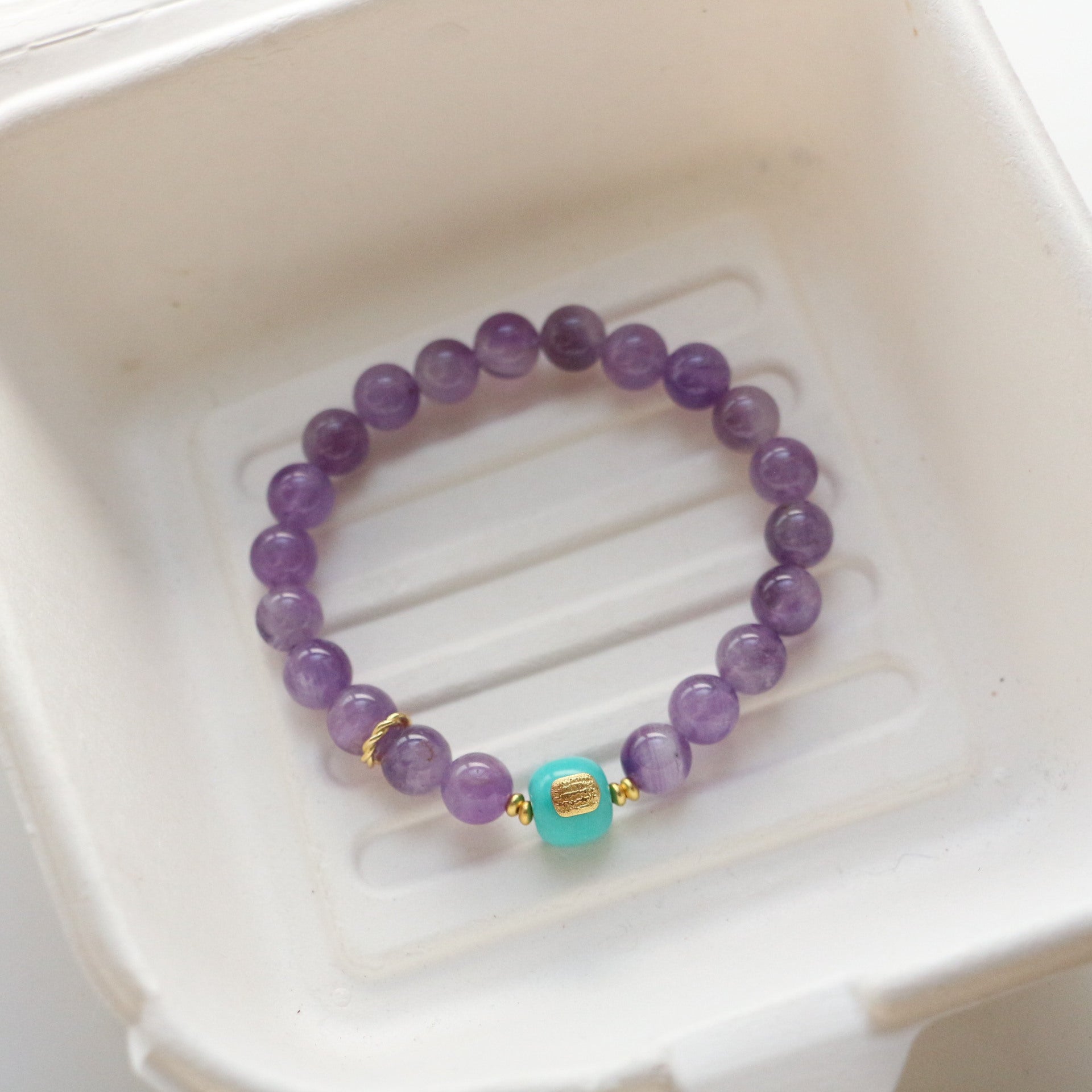 JEKIRA Amethyst & Turquoise Balancing Bracelet