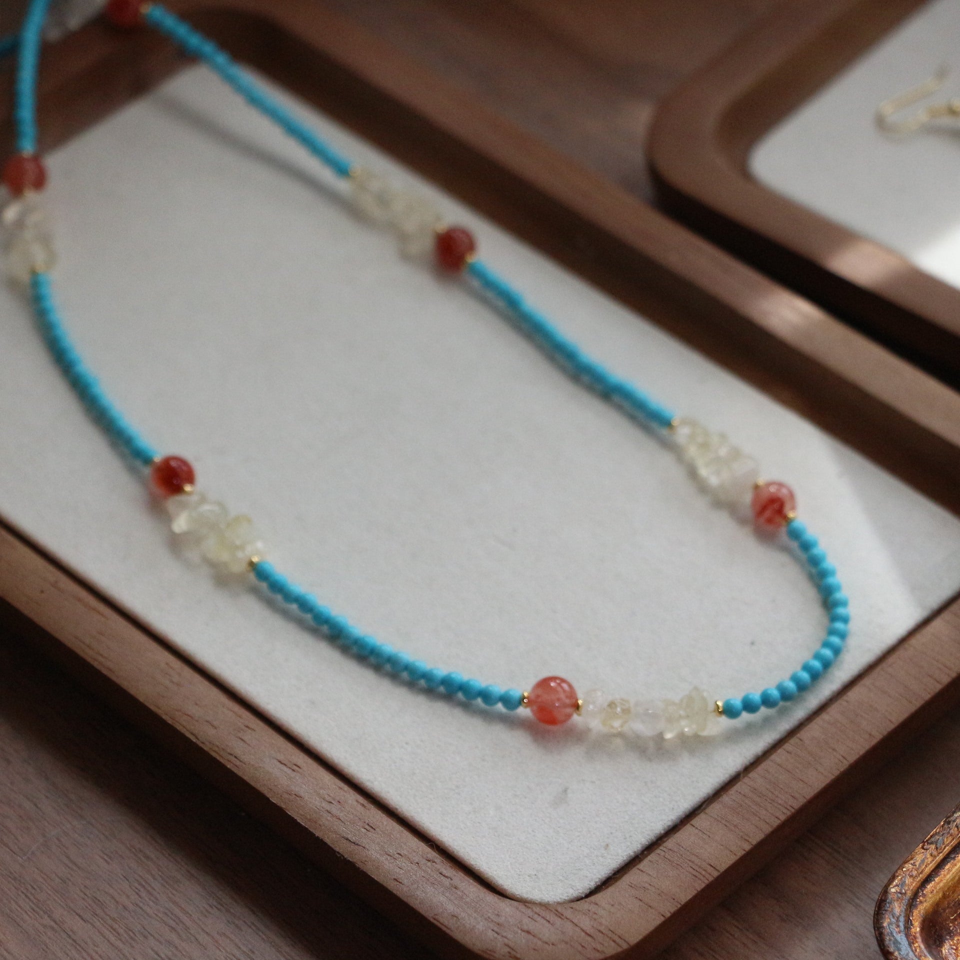 Jekira Sapphire & Ruby Celestial Jewelry Set (Long & Short Necklaces + 925 Silver Earrings)