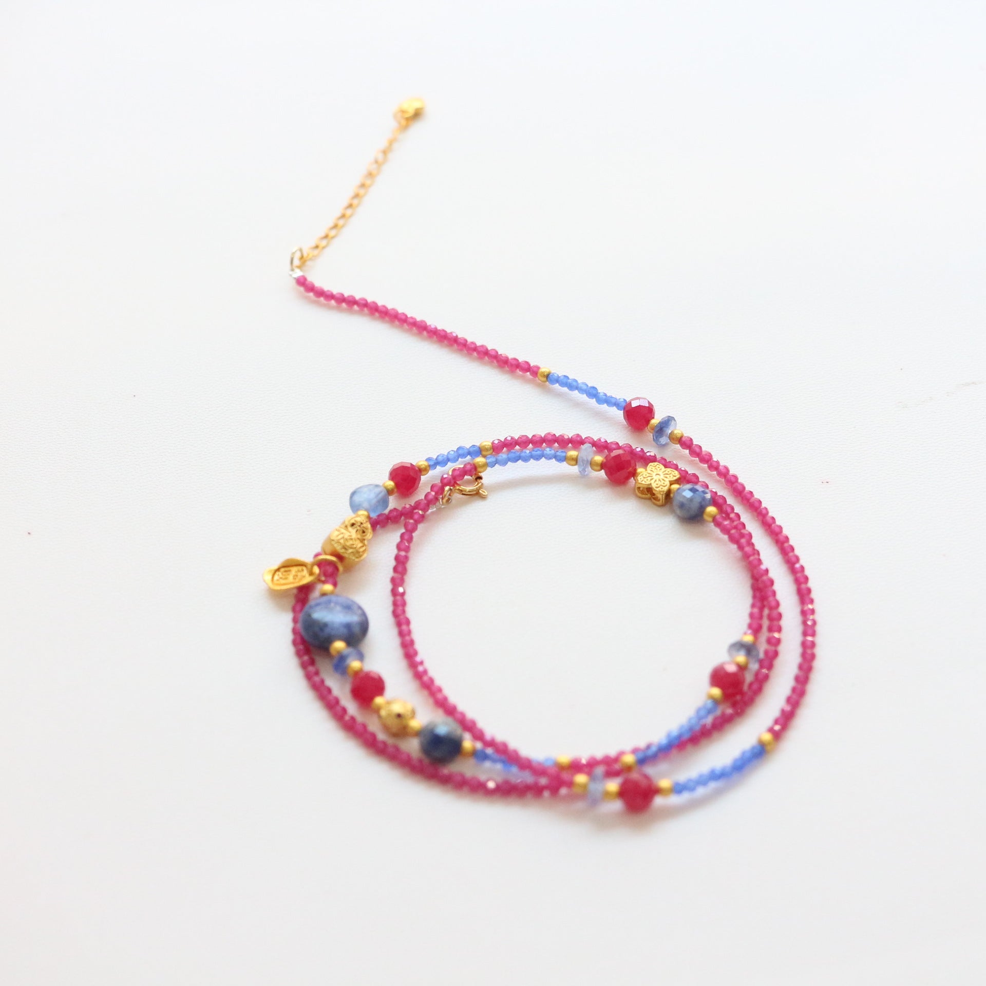 Jekira Ruby Necklace & Bracelet Set