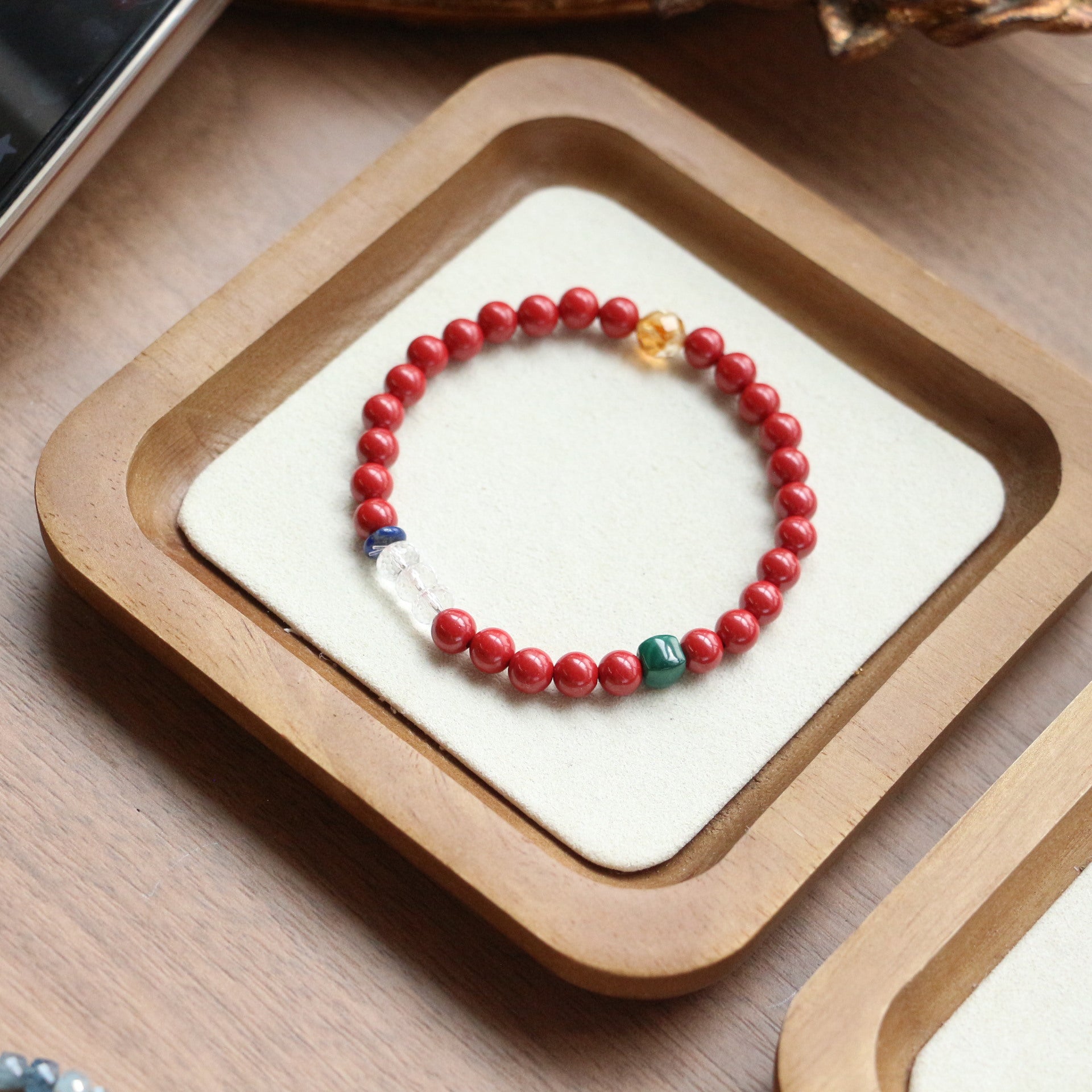 JEKIRA Imperial Cinnabar & Malachite Bracelet