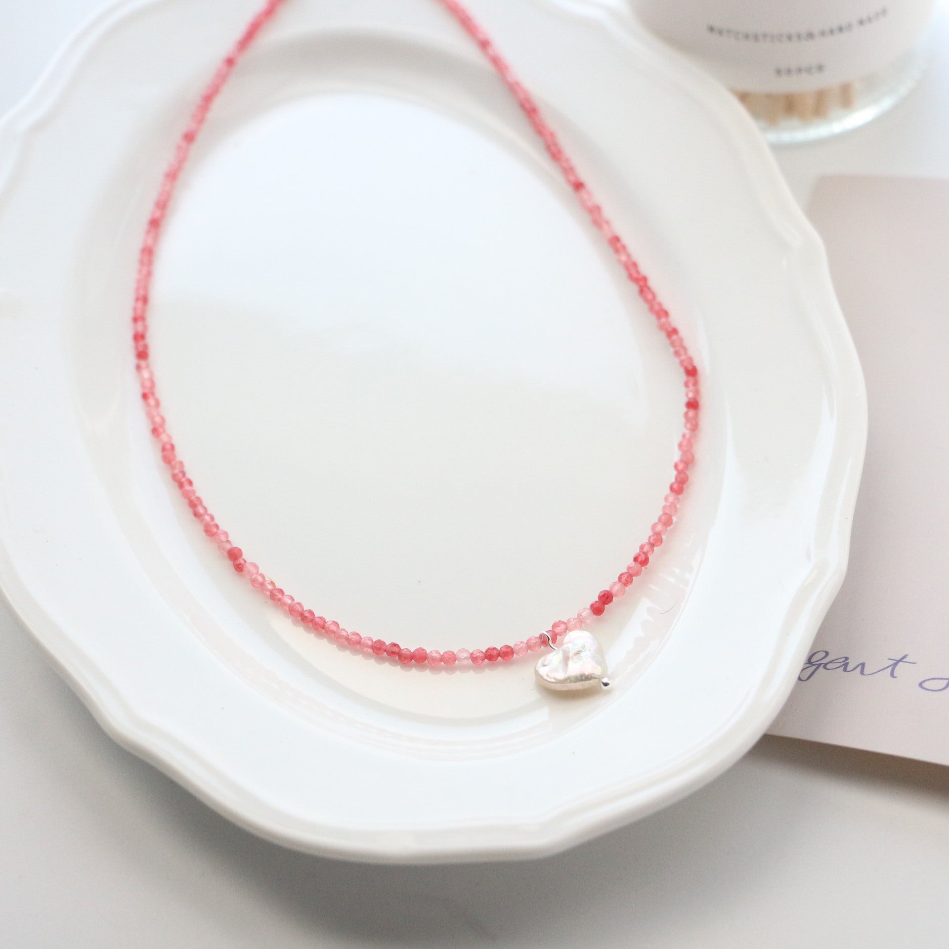 Jekira Baroque Pearl & Pink Gemstone Necklace Duo