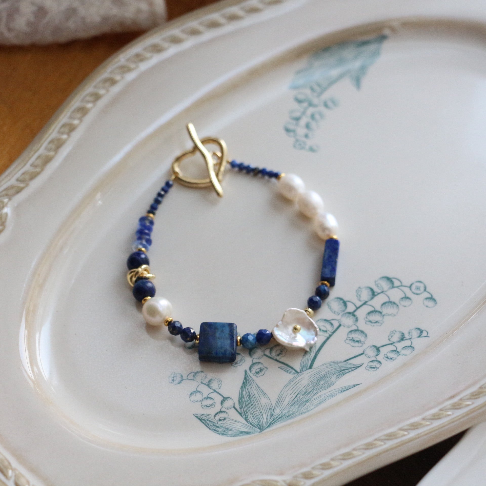 Jekira Chinese-Style Lapis Lazuli Jewelry Set