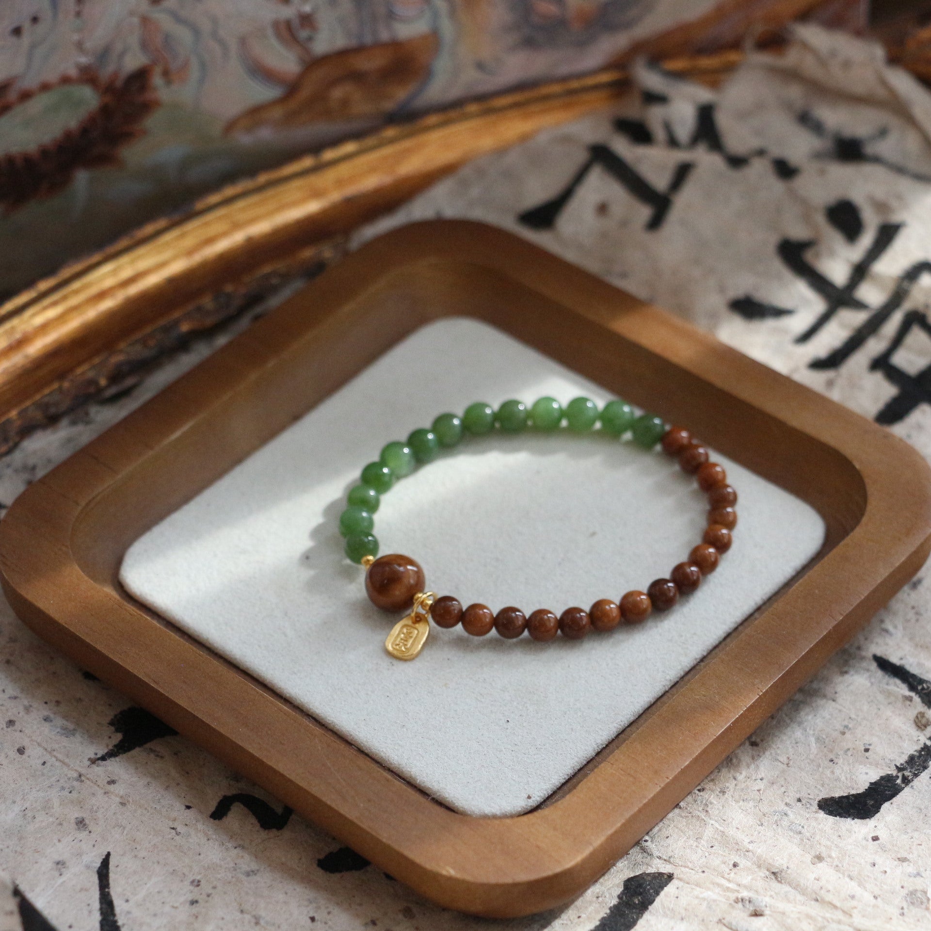 JEKIRA Wood & Jade Harmony Bracelet