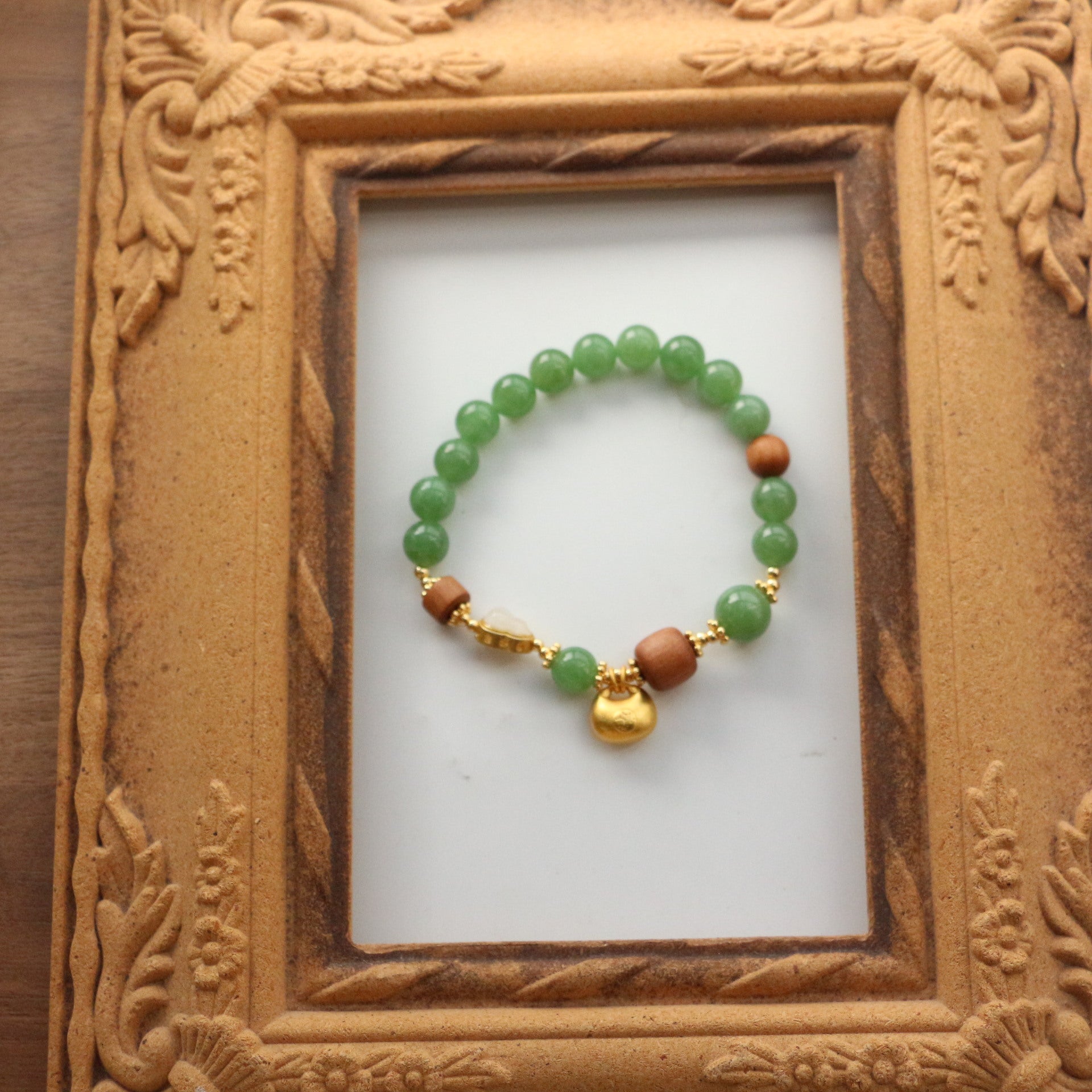 JEKIRA Chrysoprase Wood Gourd Bracelet