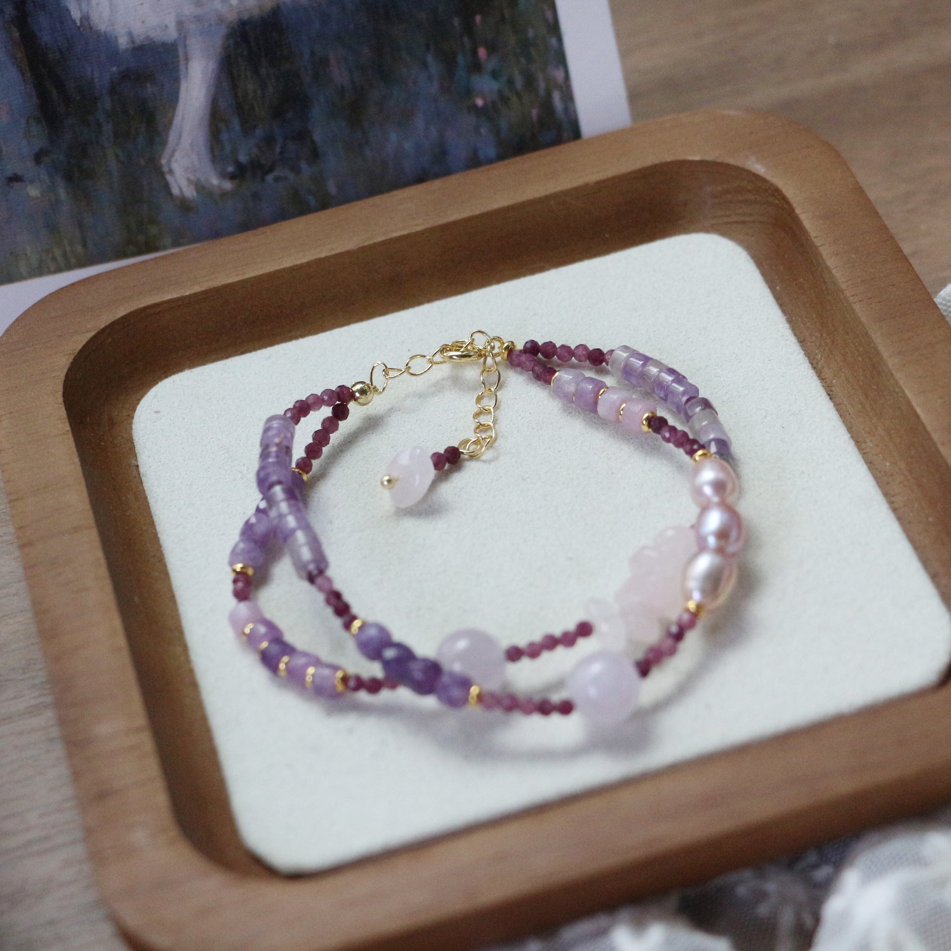 Jekira Amethyst & Lilac Gemstone Jewelry Set