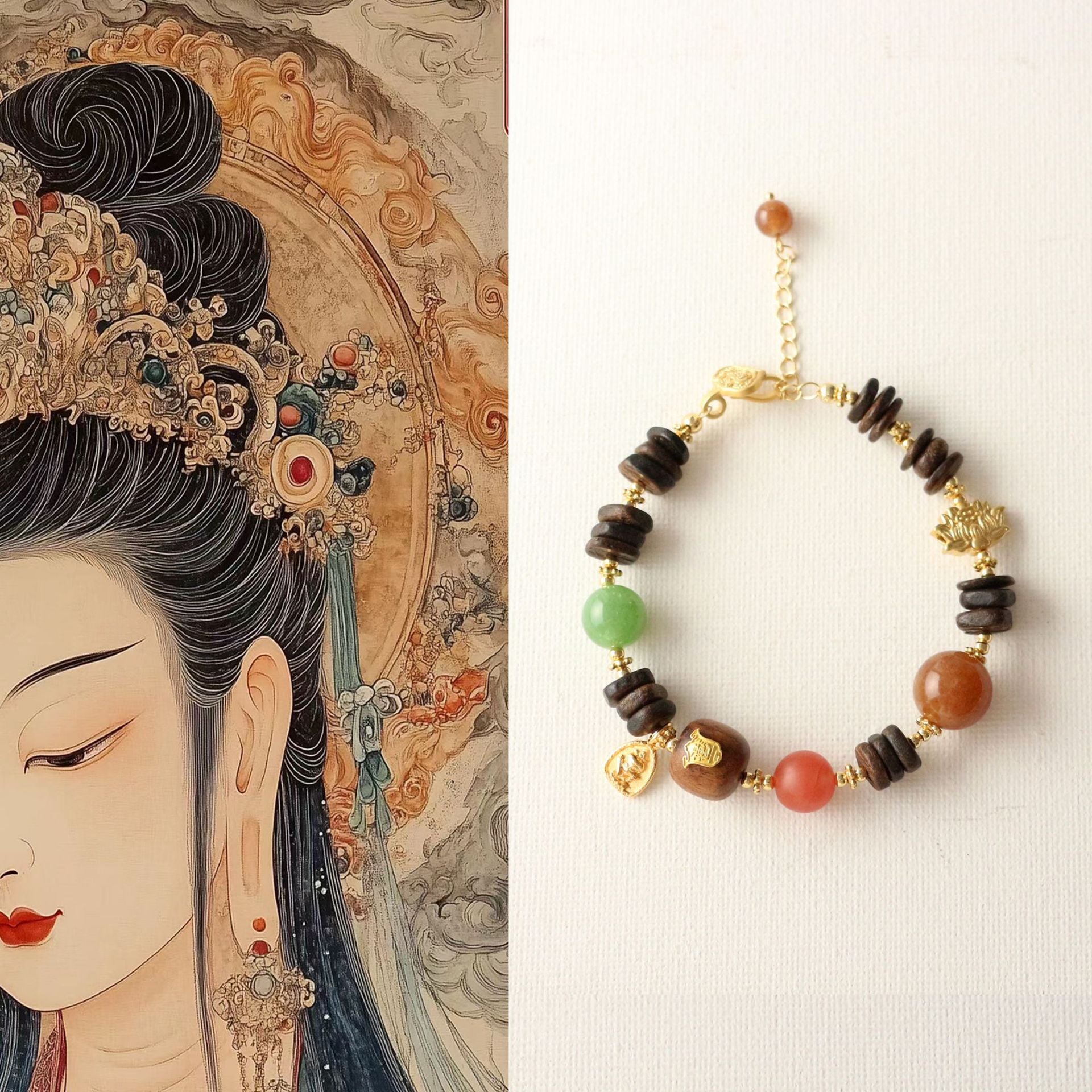 JEKIRA Vintage Agarwood & Nanhong Bracelet