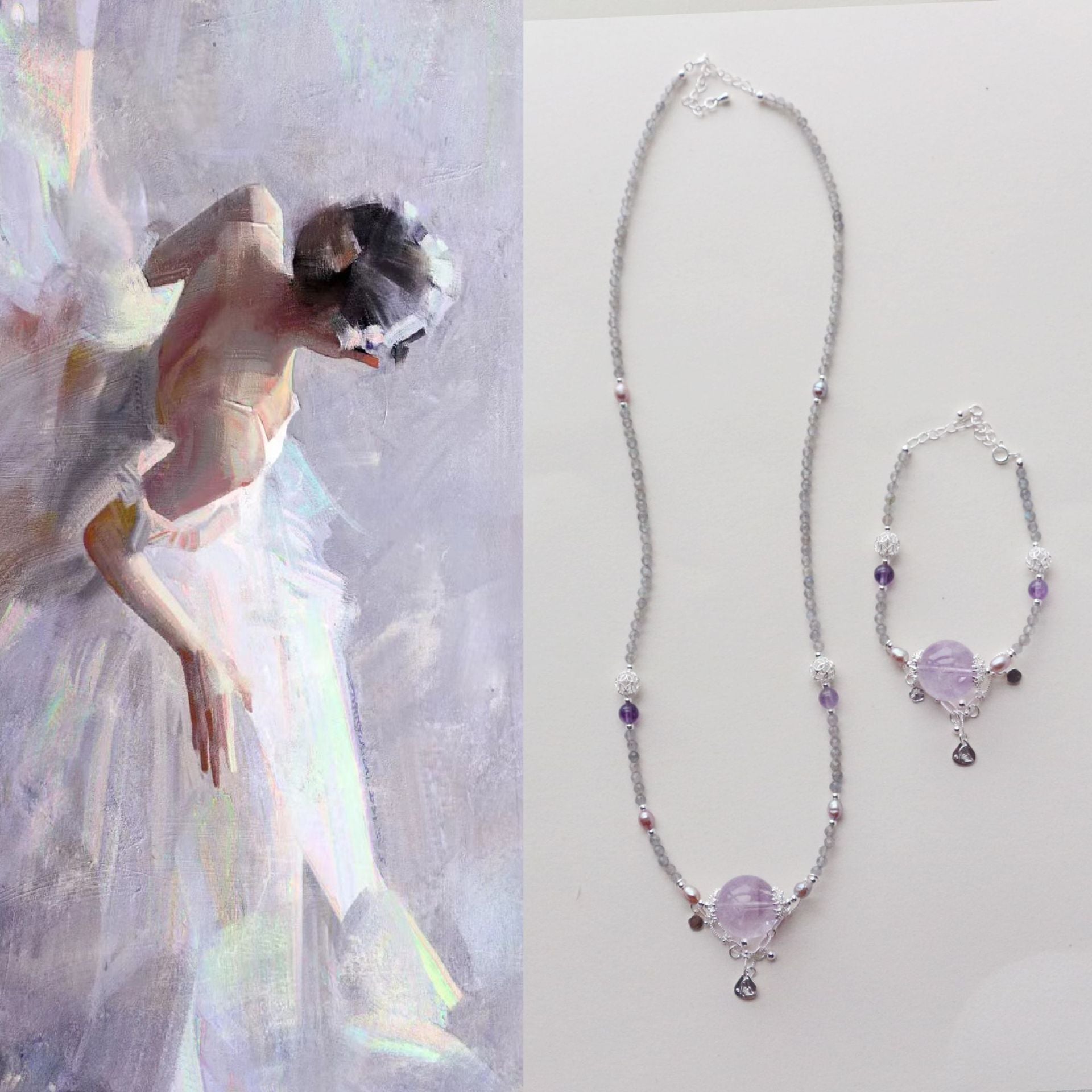 JEKIRA Moonbeam & Amethyst Wildfire Jewelry Set