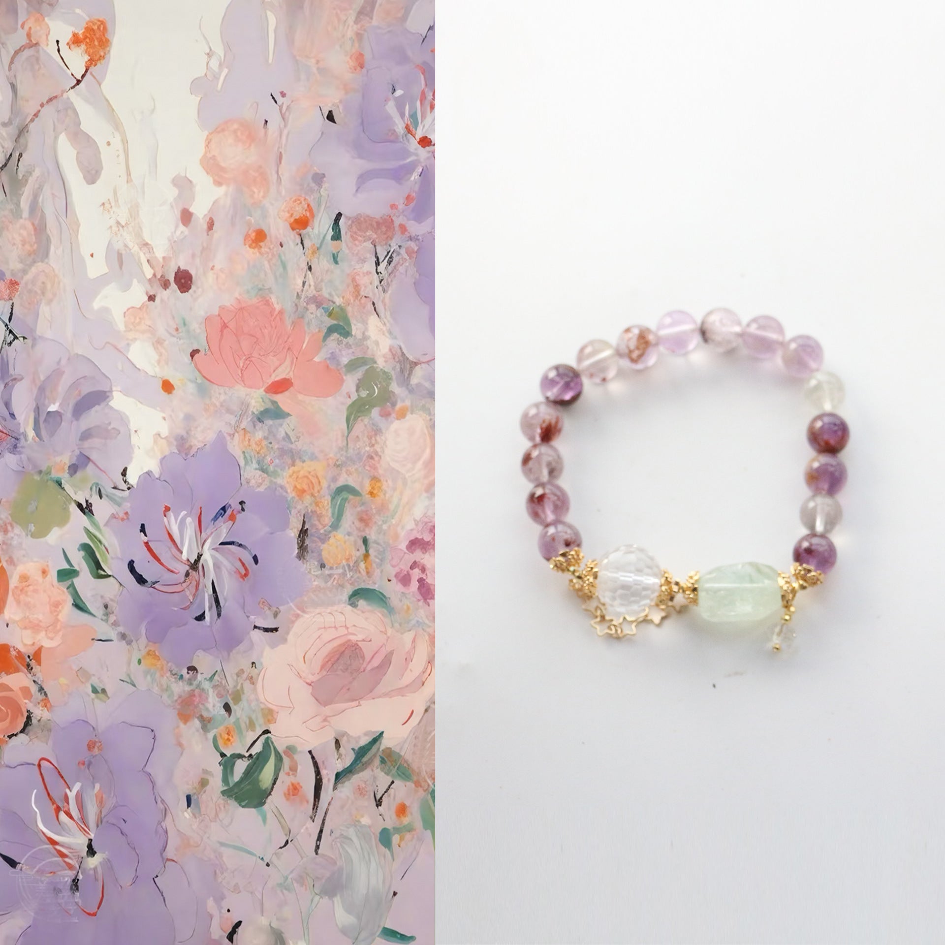 JEKIRA Amethyst & Quartz Harmony Bracelet – 16cm