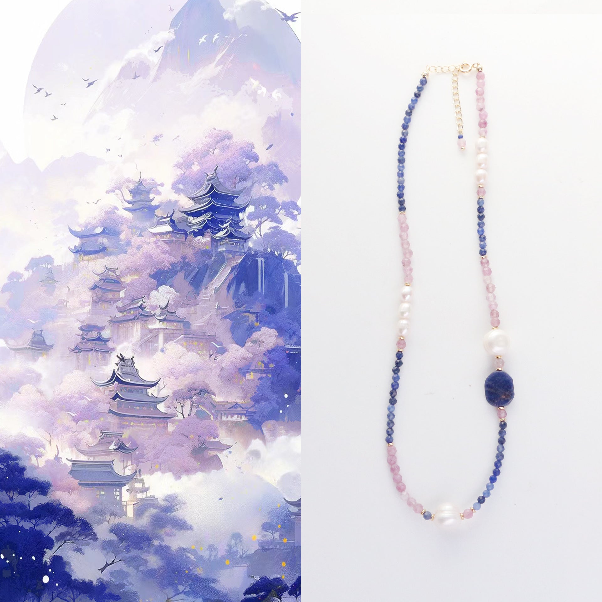 JEKIRA Baroque Pearl & Gemstone Jewelry Set