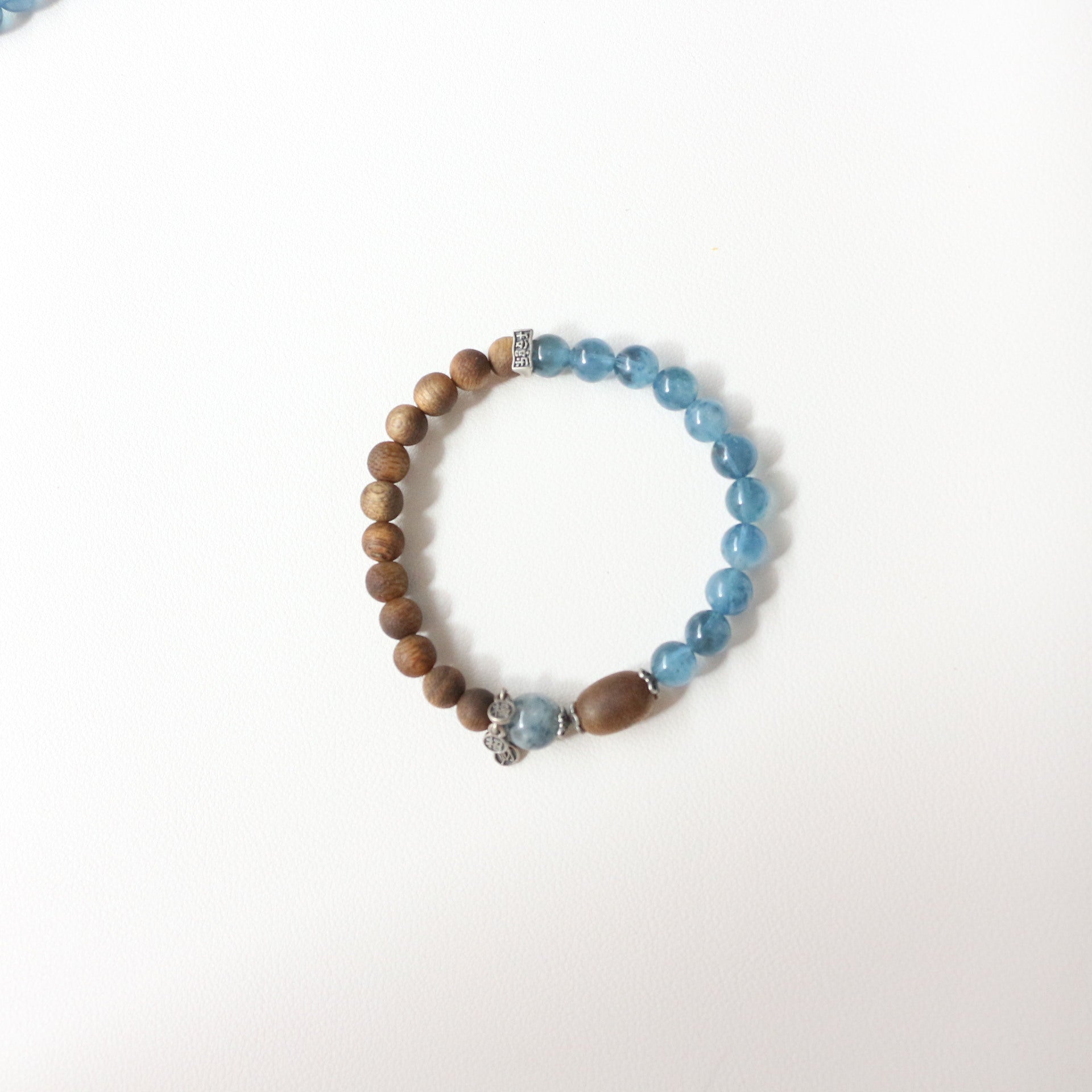 Jekira Aquamarine & Wood Beaded Bracelets