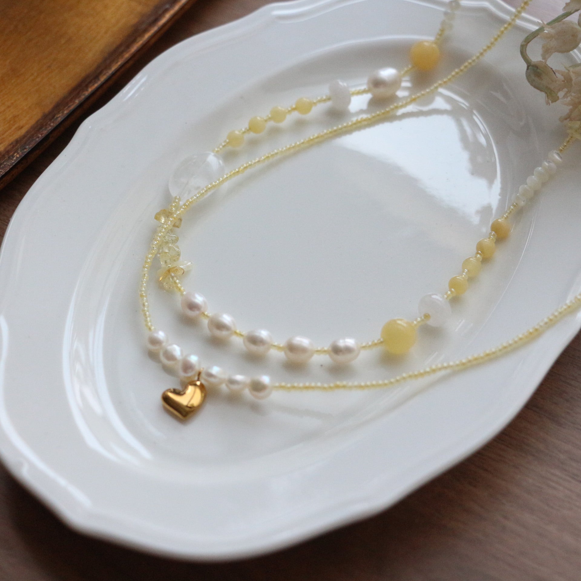 Jekira Citrine & Pearl Jewelry Set