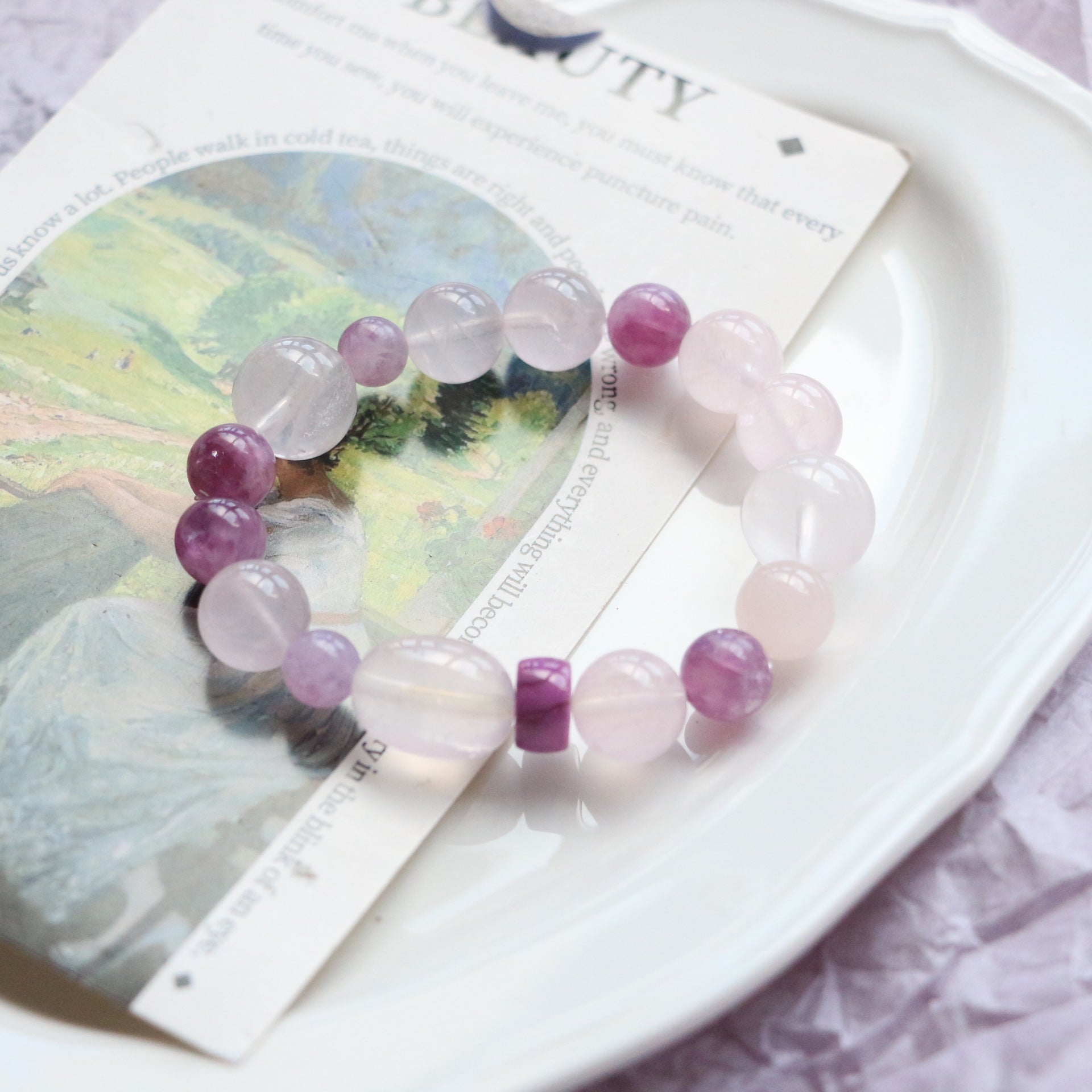Jekira Amethyst & Rose Quartz Healing Bracelet